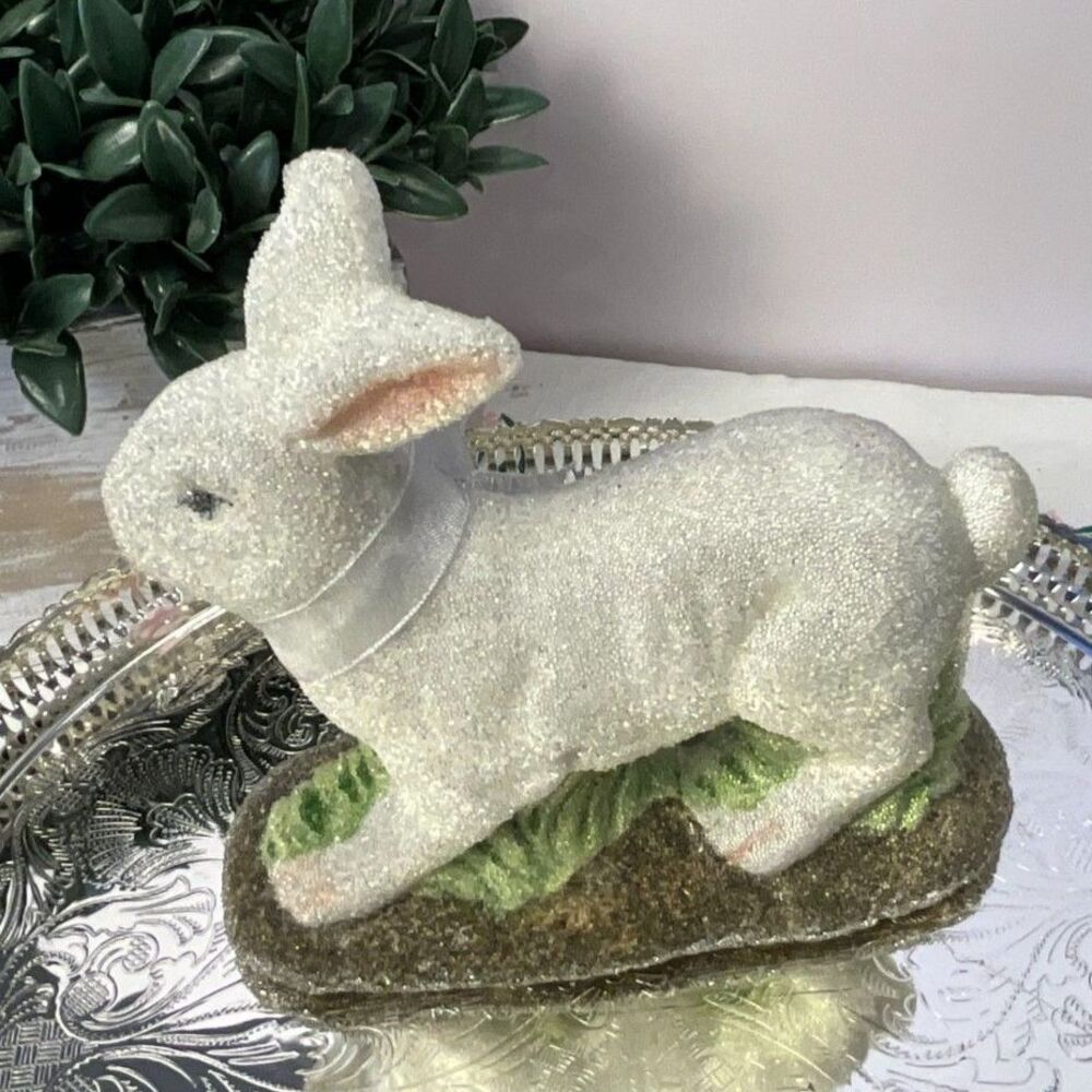 Midwest Cannon Falls Sugared Easter Bunny Rabbits set of 2 - Picture 6 of 7